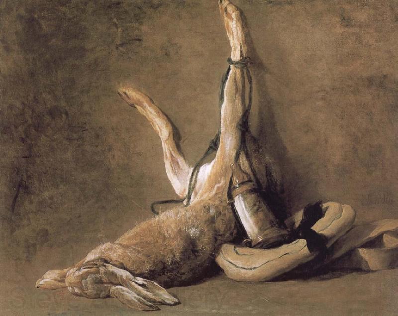 Jean Baptiste Simeon Chardin Hare and hunting with tinderbox